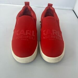 Karl Lagerfeld Elena Women’s Red Slip-On Shoes size 8.5 M